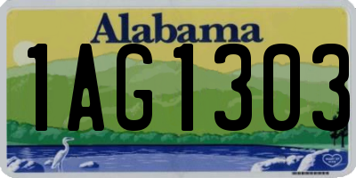 AL license plate 1AG1303