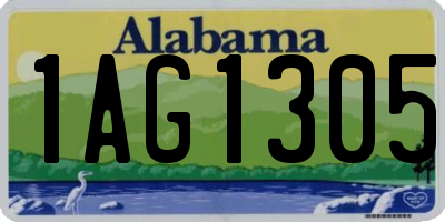 AL license plate 1AG1305
