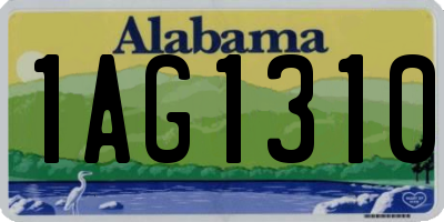 AL license plate 1AG1310