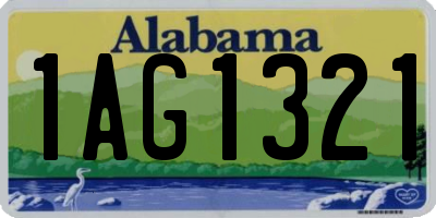 AL license plate 1AG1321