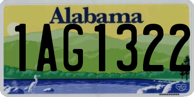 AL license plate 1AG1322