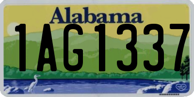 AL license plate 1AG1337