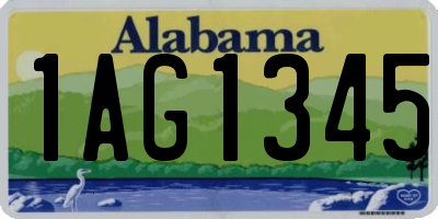 AL license plate 1AG1345