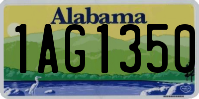 AL license plate 1AG1350