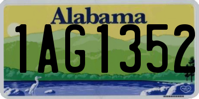 AL license plate 1AG1352