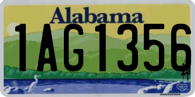 AL license plate 1AG1356