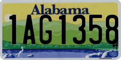 AL license plate 1AG1358
