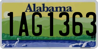 AL license plate 1AG1363