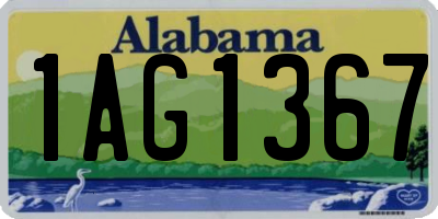 AL license plate 1AG1367