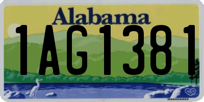 AL license plate 1AG1381