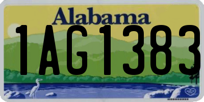 AL license plate 1AG1383
