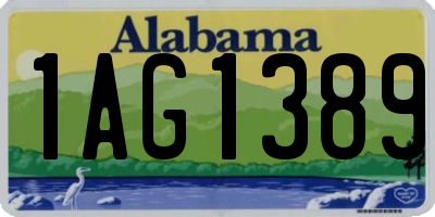 AL license plate 1AG1389