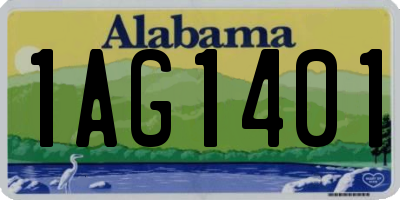 AL license plate 1AG1401