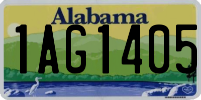 AL license plate 1AG1405