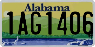 AL license plate 1AG1406