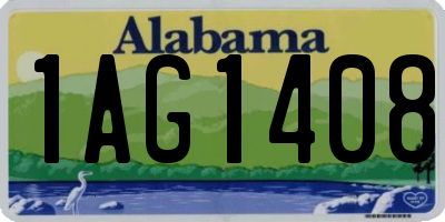 AL license plate 1AG1408