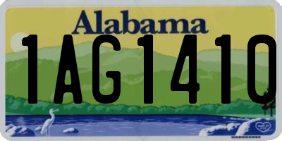 AL license plate 1AG1410