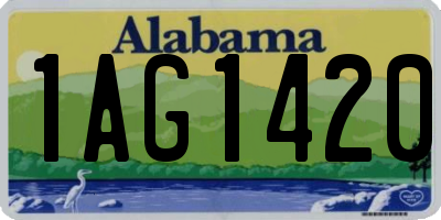 AL license plate 1AG1420