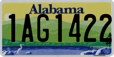 AL license plate 1AG1422