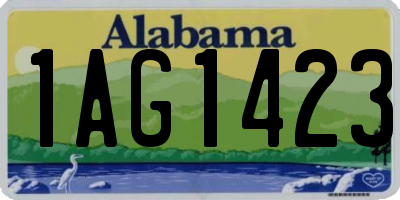 AL license plate 1AG1423