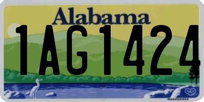 AL license plate 1AG1424