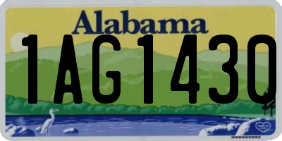 AL license plate 1AG1430