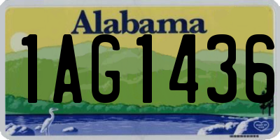 AL license plate 1AG1436