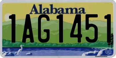 AL license plate 1AG1451