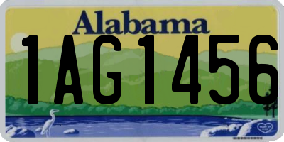 AL license plate 1AG1456