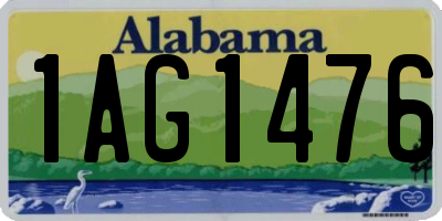 AL license plate 1AG1476