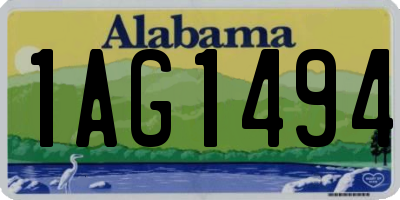 AL license plate 1AG1494