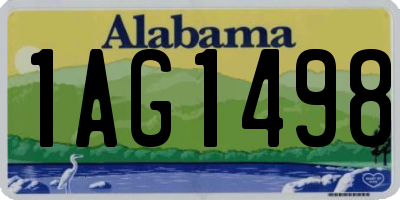 AL license plate 1AG1498