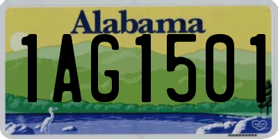 AL license plate 1AG1501