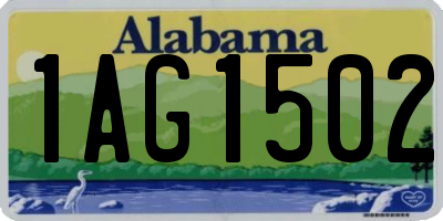AL license plate 1AG1502