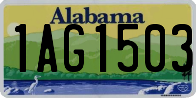 AL license plate 1AG1503