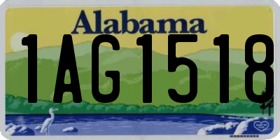 AL license plate 1AG1518