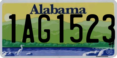 AL license plate 1AG1523