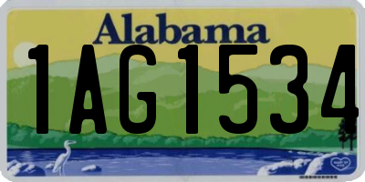 AL license plate 1AG1534