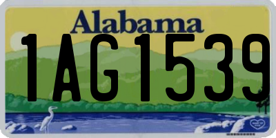 AL license plate 1AG1539