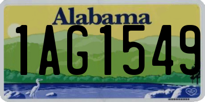 AL license plate 1AG1549