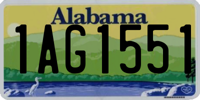 AL license plate 1AG1551