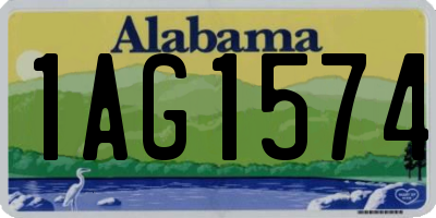 AL license plate 1AG1574