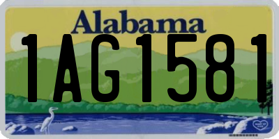 AL license plate 1AG1581