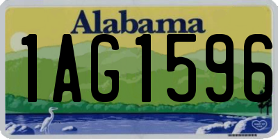 AL license plate 1AG1596