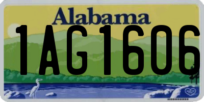 AL license plate 1AG1606