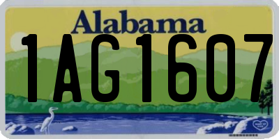 AL license plate 1AG1607