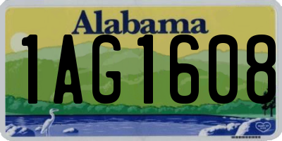 AL license plate 1AG1608