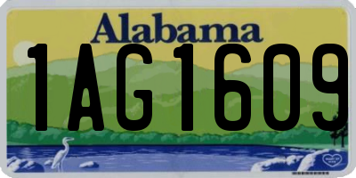 AL license plate 1AG1609