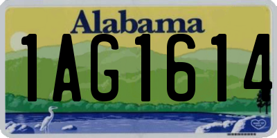 AL license plate 1AG1614