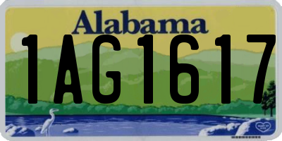 AL license plate 1AG1617